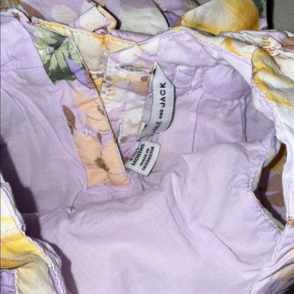 Janie and Jack Floral Diaper Cover - Purple and Yellow